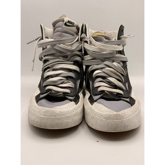 NIKE x SACAI Blazer Mid Black Grey Sneakers Sz 12 BV0072-002 main image 4